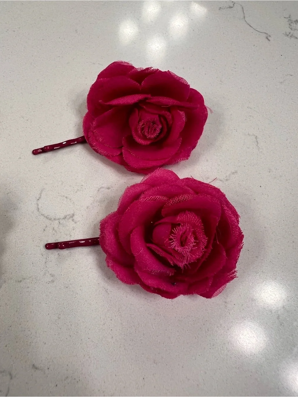(6) Piece Faux Floral Hair Clip Bundle for Girls